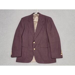 Irvine Park Blazer Mens 38S (Fits 40S) Purple Gold Button Western Sport Coat